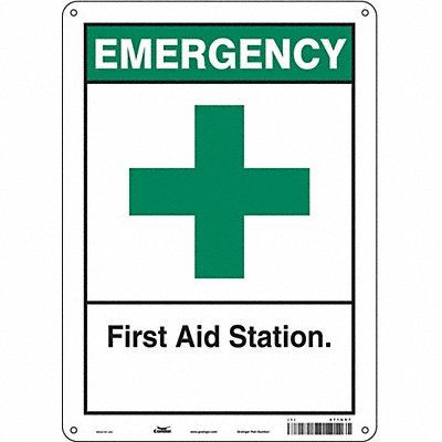CONDOR 471U97 Safety Sign 14 in x 10 in Polyethylene