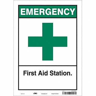 CONDOR 471V01 Safety Sign 14 in x 10 in Vinyl