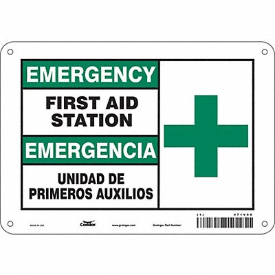CONDOR 471V05 Safety Sign 7 in x 10 in Polyethylene