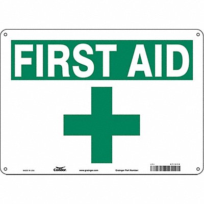 CONDOR 471V16 Safety Sign 10 in x 14 in Polyethylene