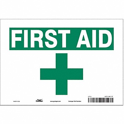 CONDOR 471V17 Safety Sign 7 in x 10 in Vinyl
