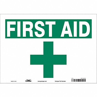 CONDOR 471V18 Safety Sign 10 in x 14 in Vinyl