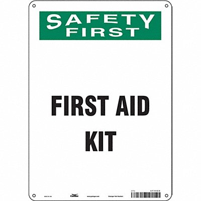 CONDOR 471V23 Safety Sign 14 in x 10 in Polyethylene