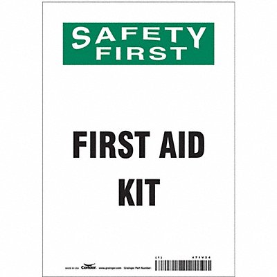 CONDOR 471V24 Safety Sign 10 in x 7 in Vinyl