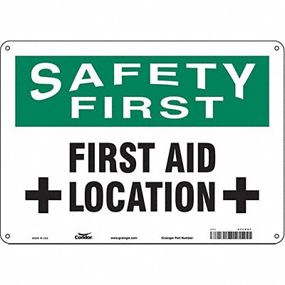 CONDOR 471V27 Safety Sign 10 in x 14 in Aluminum
