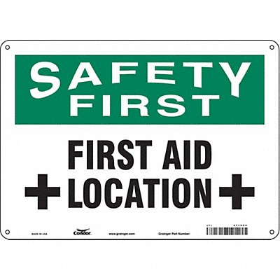 CONDOR 471V29 Safety Sign 10 in x 14 in Polyethylene
