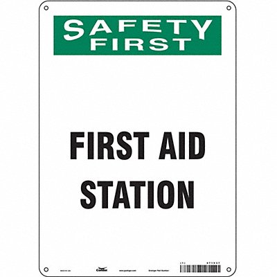CONDOR 471V37 Safety Sign 14 in x 10 in Polyethylene