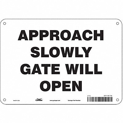 CONDOR 471V74 Safety Sign 7 in x 10 in Aluminum