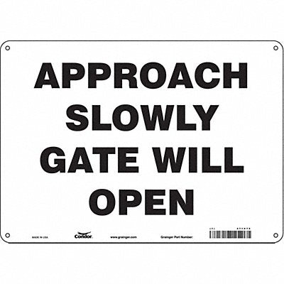 CONDOR 471V75 Safety Sign 10 in x 14 in Aluminum