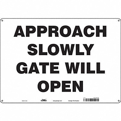 CONDOR 471V76 Safety Sign 14 in x 20 in Aluminum