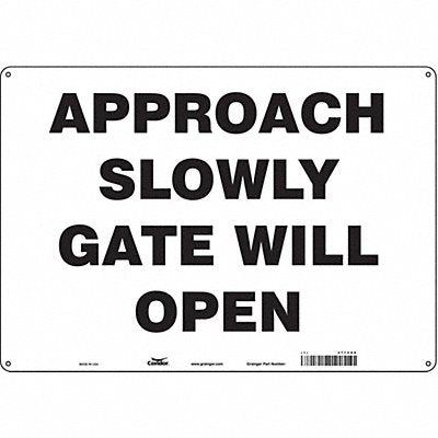 CONDOR 471V80 Safety Sign 14 in x 20 in Polyethylene