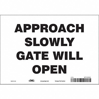 CONDOR 471V81 Safety Sign 7 in x 10 in Vinyl
