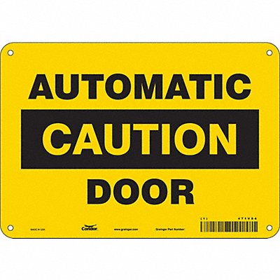 CONDOR 471V84 J7722 Safety Sign 7 in x 10 in Aluminum