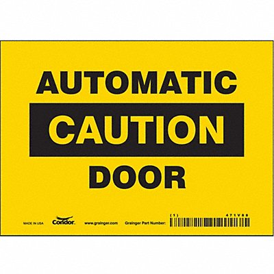 CONDOR 471V88 J7722 Safety Sign 5 in x 7 in Vinyl