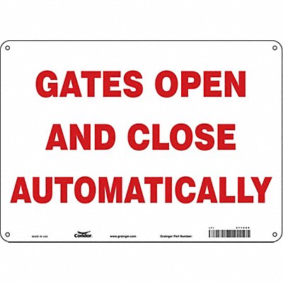 CONDOR 471V99 Safety Sign 10 in x 14 in Aluminum
