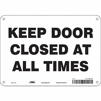 CONDOR 471W05 Safety Sign 7 in x 10 in Aluminum