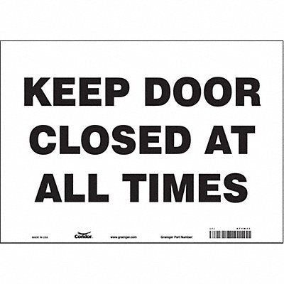 CONDOR 471W11 Safety Sign 10 in x 14 in Vinyl