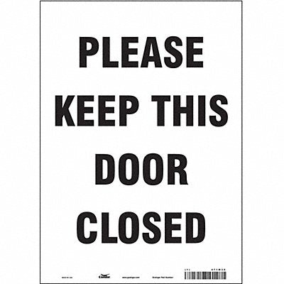 CONDOR 471W35 Safety Sign 14 in x 10 in Vinyl