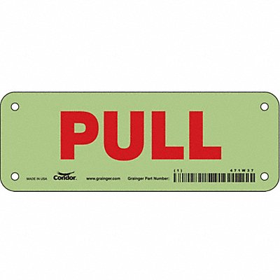 CONDOR 471W37 Safety Sign 2 1/2 in x 7 in Polyethylene