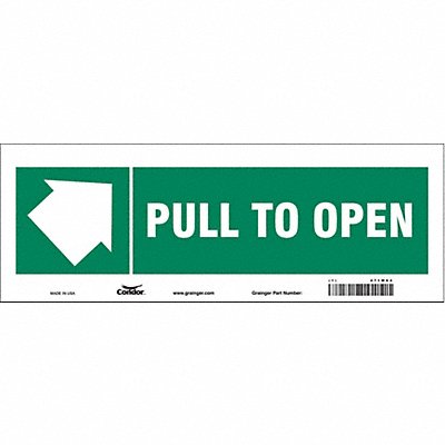 CONDOR 471W64 Safety Sign 5 in x 14 in Vinyl