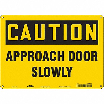 CONDOR 471W71 Safety Sign 10 in x 14 in Aluminum