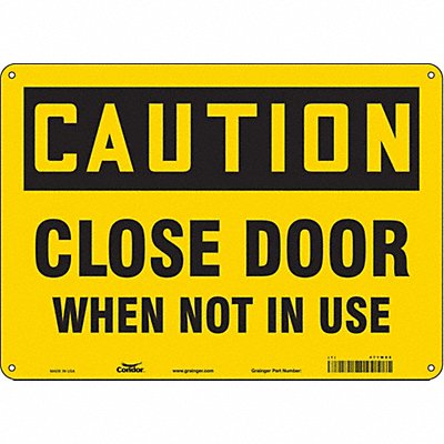 CONDOR 471W80 Safety Sign 10 in x 14 in Polyethylene