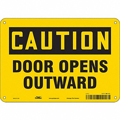 CONDOR 471W83 Safety Sign 7 in x 10 in Aluminum