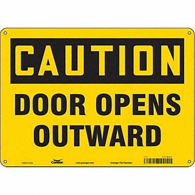CONDOR 471W84 Safety Sign 10 in x 14 in Aluminum
