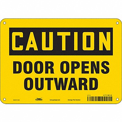 CONDOR 471W85 Safety Sign 7 in x 10 in Polyethylene
