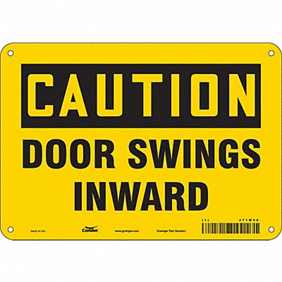 CONDOR 471W96 Safety Sign 7 in x 10 in Polyethylene