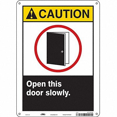 CONDOR 471X38 Safety Sign 14 in x 10 in Aluminum