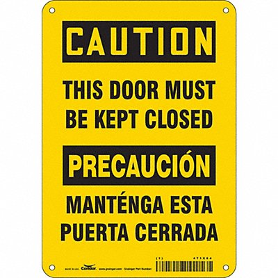 CONDOR 471X64 Safety Sign 10 in x 7 in Polyethylene