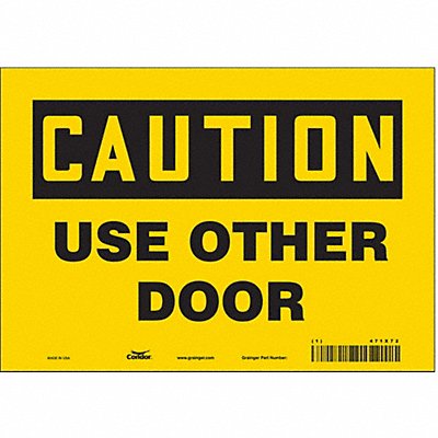 CONDOR 471X72 Safety Sign 7 in x 10 in Vinyl