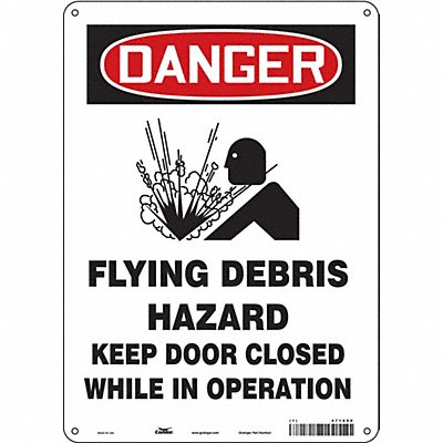 CONDOR 471X90 Safety Sign 14 in x 10 in Polyethylene