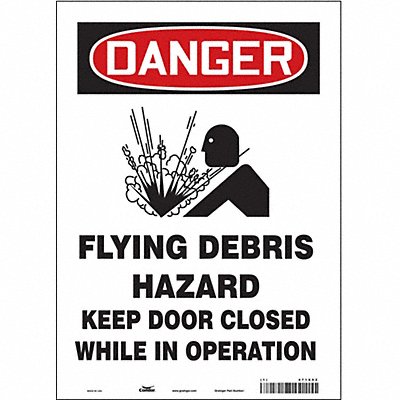 CONDOR 471X92 Safety Sign 14 in x 10 in Vinyl