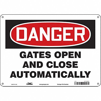 CONDOR 471X94 Safety Sign 10 in x 14 in Aluminum