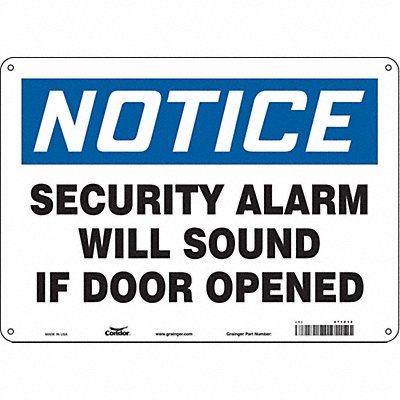 CONDOR 471Z12 Safety Sign 10 in x 14 in Polyethylene