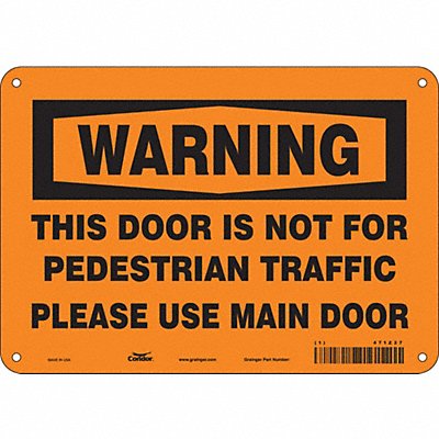CONDOR 471Z27 Safety Sign 7 in x 10 in Aluminum