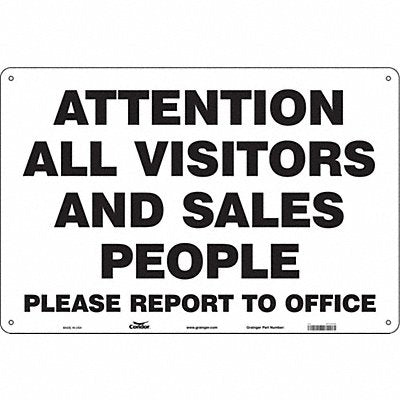 CONDOR 472C26 Safety Sign 24 in x 36 in Polyethylene