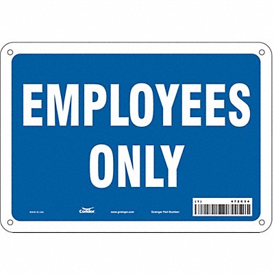 CONDOR 472C34 Safety Sign 7 in x 10 in Aluminum