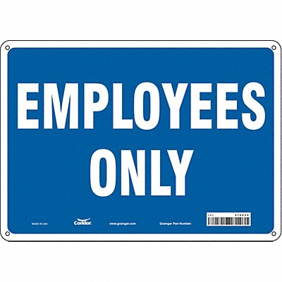 CONDOR 472C35 Safety Sign 10 inx14 in Aluminum