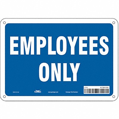 CONDOR 472C36 Safety Sign 7 inx10 in Polyethylene