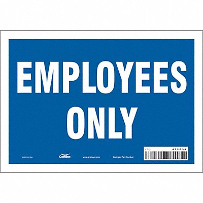 CONDOR 472C38 Safety Sign 7 inx10 in Vinyl