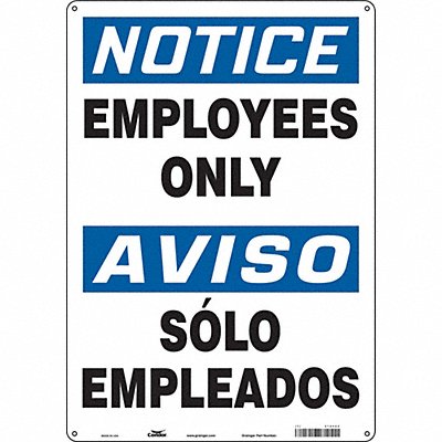 CONDOR 472F64 Safety Sign 20 in x 14 in Aluminum