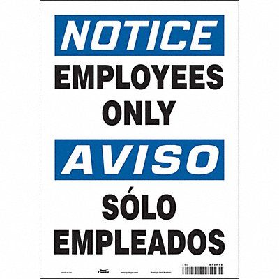 CONDOR 472F70 Safety Sign 14 inx10 in Vinyl