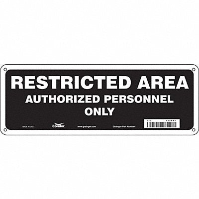 CONDOR 472G97 Safety Sign 5 in x 14 in Polyethylene