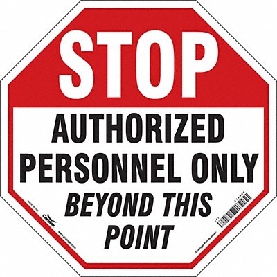 CONDOR 472H02 K1796 Safety Sign 24 inx24 in Vinyl