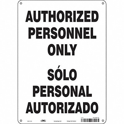 CONDOR 472H14 Safety Sign 14 in x 10 in Aluminum