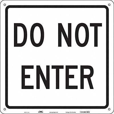 CONDOR 472H37 Safety Sign 24 in x 24 in Aluminum