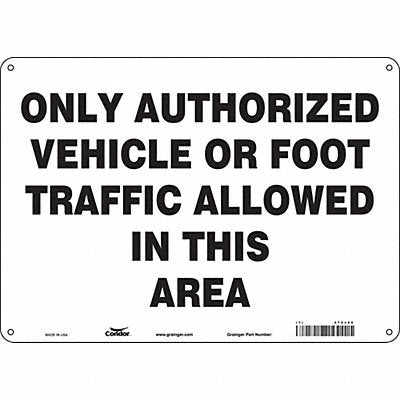 CONDOR 472J06 Safety Sign 10 inx14 in Polyethylene